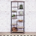 Industrial-Style Storage Shelf Display Unit With Metal Frame [366246]