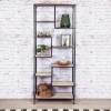 Industrial-Style Storage Shelf Display Unit With Metal Frame [366246]