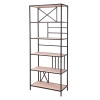 Industrial Style Bookshelf Display Unit With Metal Frame [366253]
