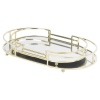 Gold Oval Mirror Tray Set [747540]]