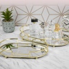 Gold Oval Mirror Tray Set [747540]]