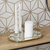 Gold Oval Mirror Tray Set [747540]]