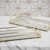 Rectangle Gold Mirror Tray Set With Handles [747700]]