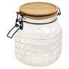 Bamboo Lid Embossed Food Storage Jar [950469]]