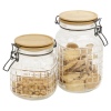 Bamboo Lid Embossed Food Storage Jar [950469]]