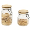 Bamboo Lid Embossed Food Storage Jar [950469]]