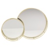 GOLD HOME 2Pcs Metal Mirror Tray Set