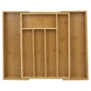 Extendable Bamboo Cutlery Box Rack 37x34x5cm [301338]