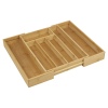 Extendable Bamboo Cutlery Box Rack 37x34x5cm [301338]