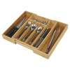 Extendable Bamboo Cutlery Box Rack 37x34x5cm [301338]