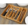 Extendable Bamboo Cutlery Box Rack 37x34x5cm [301338]