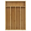 5 Compartment Bamboo Cutlery Box Rack32x23x4.5cm [301345]