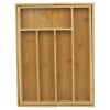 5 Compartment Bamboo Cutlery Box Rack32x23x4.5cm [301345]