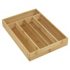 5 Compartment Bamboo Cutlery Box Rack32x23x4.5cm [301345]