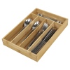 5 Compartment Bamboo Cutlery Box Rack32x23x4.5cm [301345]