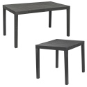 Anthracite Plastic Dining Patio Garden Table