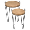 2Pc Solid Teak Round Nesting Side Tables [822292]