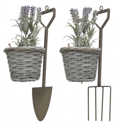 Spade Or Rake Hanging Flower Basket [788901]