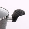 4Pcs Black Titanium Hammered Effect Luxury Non stick Induction Cookware Set