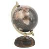 Metallic Globes on Wooden Base