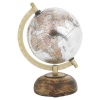 Metallic Globes on Wooden Base