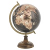 Metallic Globes on Wooden Base