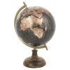 Metallic Globes on Wooden Base