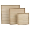 3pc Set Large Wooden Serving Tray with Handles [019217]]