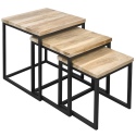 3Pc Teak Nesting Tables [822209]]