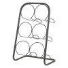 6 Bottle Black Metal Wine Rack [117289]]