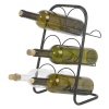 6 Bottle Black Metal Wine Rack [117289]]