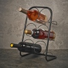 6 Bottle Black Metal Wine Rack [117289]]