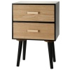 Scandi Two Tone Bedside Table With 2 Drawers