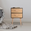 Scandi Two Tone Bedside Table With 2 Drawers