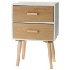 Scandi Two Tone Bedside Table With 2 Drawers