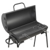 Black Cylinder Metal Drum Coal BBQ [956689]