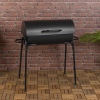 Black Cylinder Metal Drum Coal BBQ [956689]