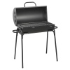 Black Cylinder Metal Drum Coal BBQ [956689]