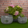 3 Piece Rattan Flower Basket Sets