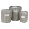 3 Piece Rattan Flower Basket Sets