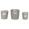 3 Piece Rattan Flower Basket Sets