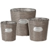 3 Piece Rattan Flower Basket Sets