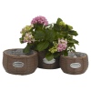 3 Piece Rattan Flower Basket Sets