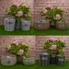 3 Piece Rattan Flower Basket Sets