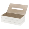 White Wooden Tissue Box [011594]