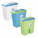 2 x 25 Litre Square Duo Bin [987410]