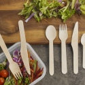 50 Biodegradable Wooden Cutlery Pieces
