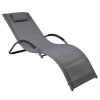 Grey Steel Sun Lounger [179102]