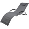 Grey Steel Sun Lounger [179102]