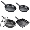 SKY LIGHT Cast Aluminum Non Stick Black Chefs Pans